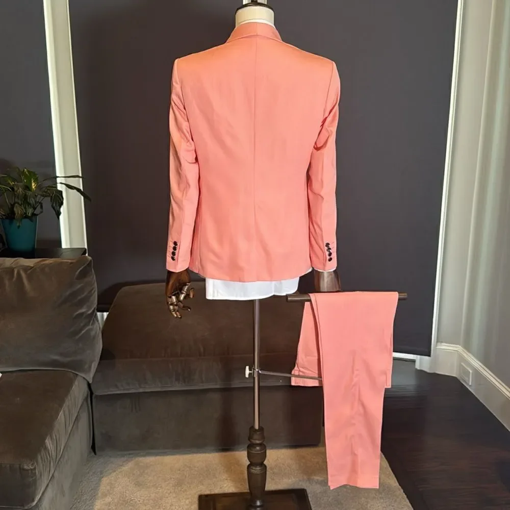 Men’s 2 Piece Suit Shawl Lapel One Button Size 36 Jacket 30 Pants NEW